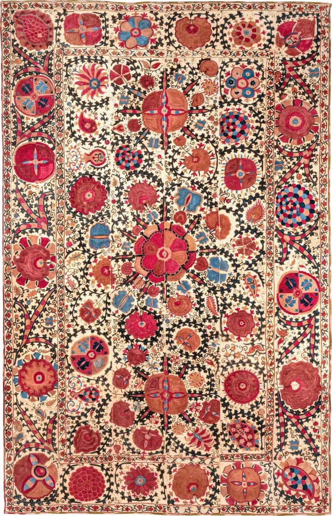 S10, Shakhrisabz Suzani, Silk on Cotton