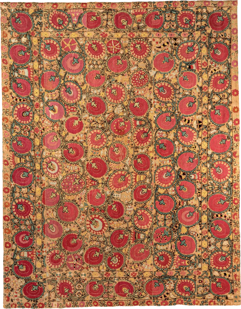 S12, Urateppa Suzani, Silk on Cotton