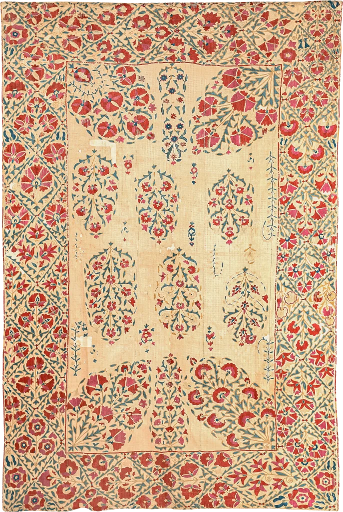 S2, Nurata Suzani, Silk on Cotton