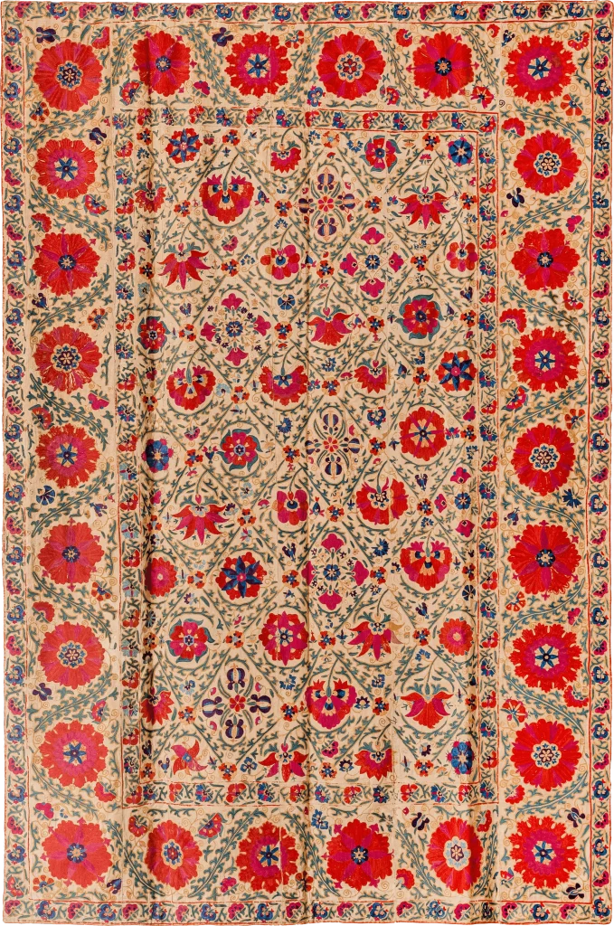 S22, Bukhara Suzani, Silk on Cotton