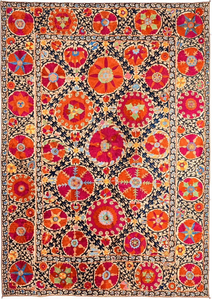S4, Shakhrisabz Suzani, Silk on Cotton