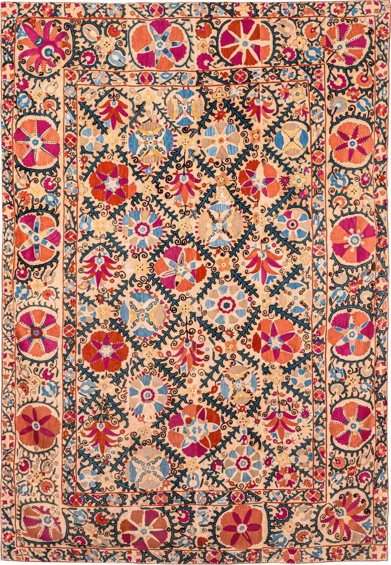 S7, Bukhara Suzani, Silk on Cotton